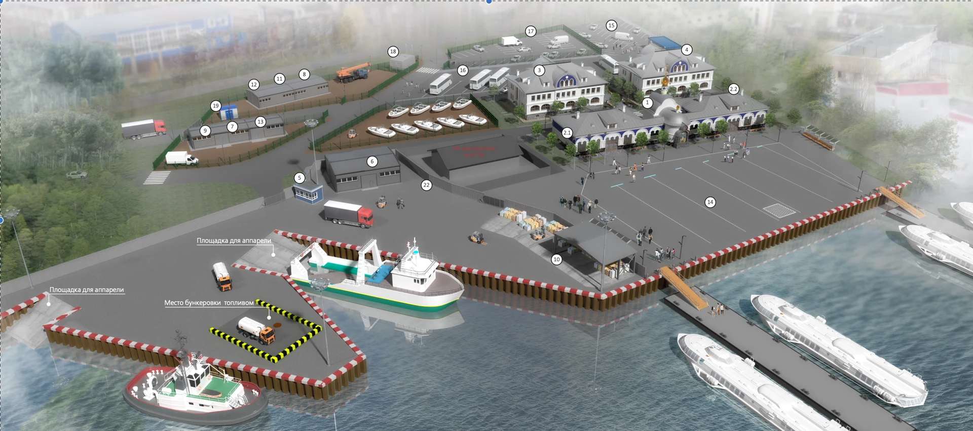 Новый облик причала, фотография первого ракурса